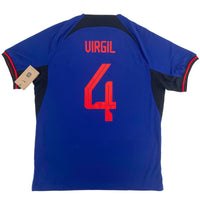 2022 Nederland WK Uit Shirt Virgil van Dijk - Nieuw - (L)