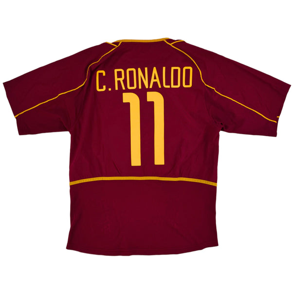 2002-03 Portugal Thuis Shirt Ronaldo - 7/10 - (M) - Oldschool Voetbalshirts