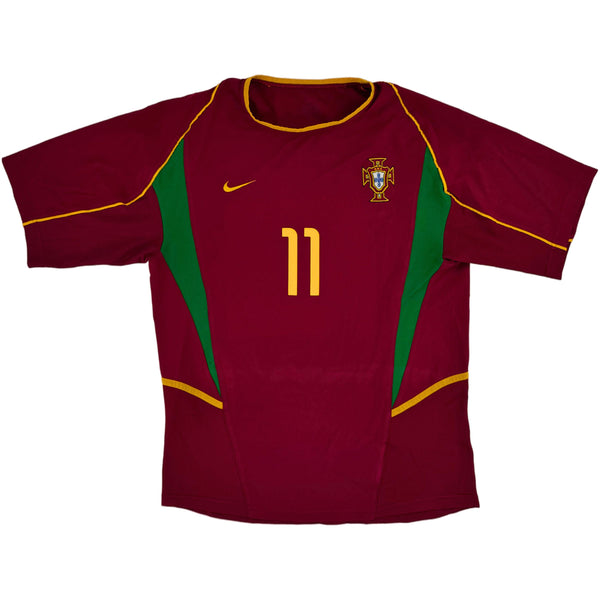 2002-03 Portugal Thuis Shirt Ronaldo - 7/10 - (M) - Oldschool Voetbalshirts