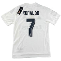 2015-16 Real Madrid Thuis Shirt Ronaldo - Nieuw - (M) - Oldschool Voetbalshirts