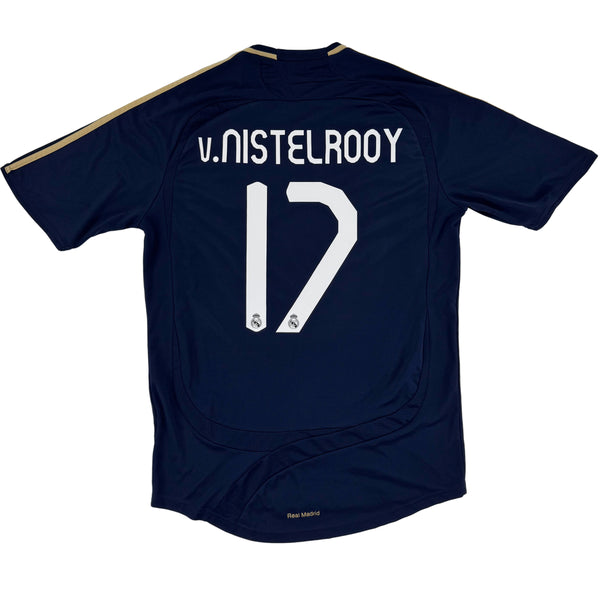2007-08 Real Madrid Uit Shirt Van Nistelrooij #17 - 10/10 - (M) - Oldschool Voetbalshirts