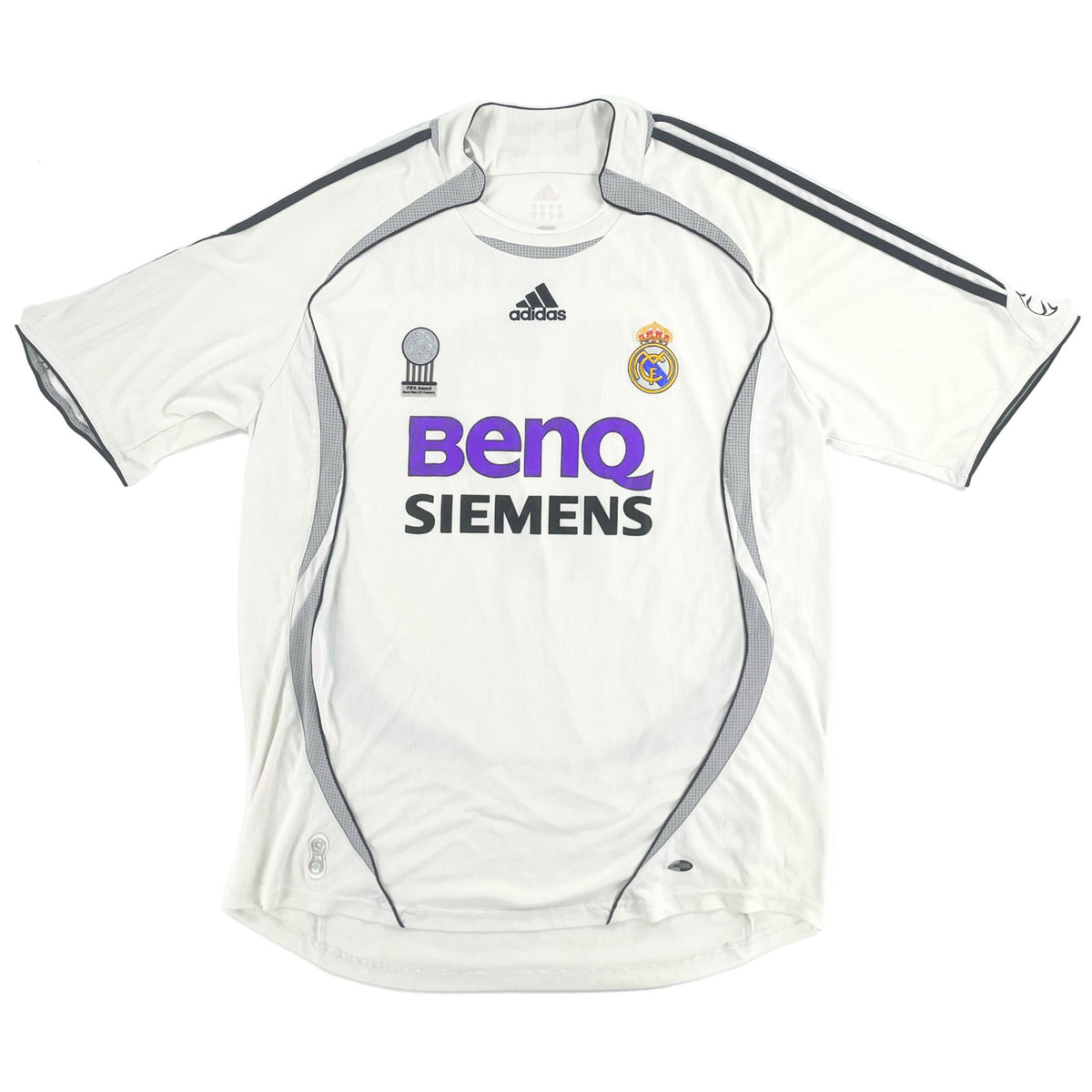 2006-07 Real Madrid Thuis Shirt Van Nistelrooy - 9/10 - (XL) - Oldschool Voetbalshirts