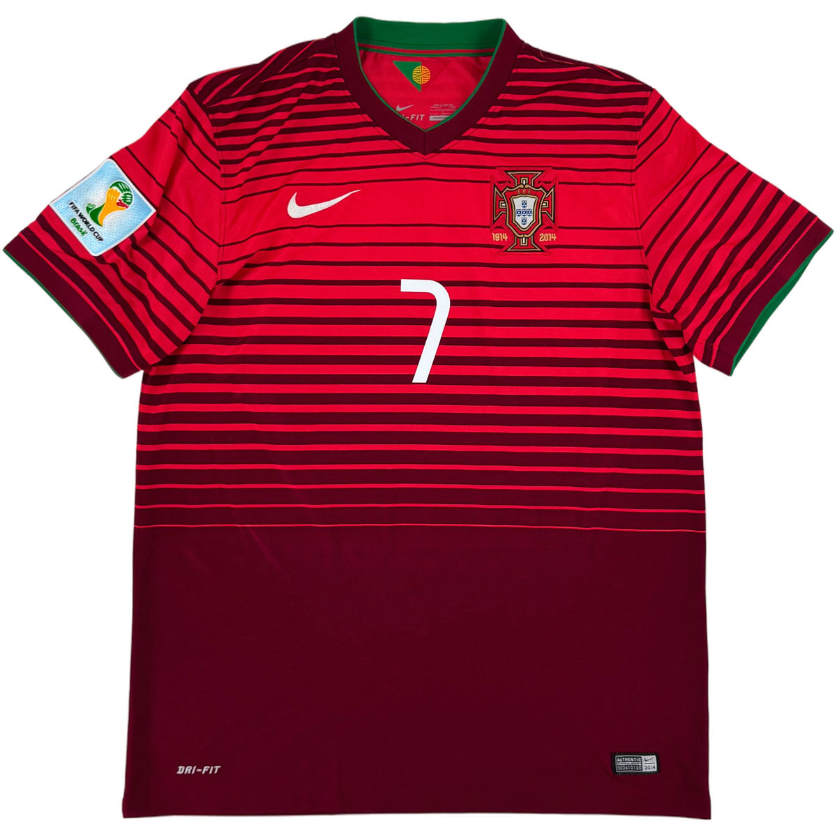 2014 Portugal WK Thuis Shirt Ronaldo #7 - 8/10 - (L) - Oldschool Voetbalshirts